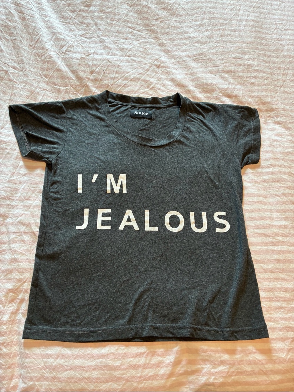 Sauce Women’s "I'm Jealous" Black Graphic Tee